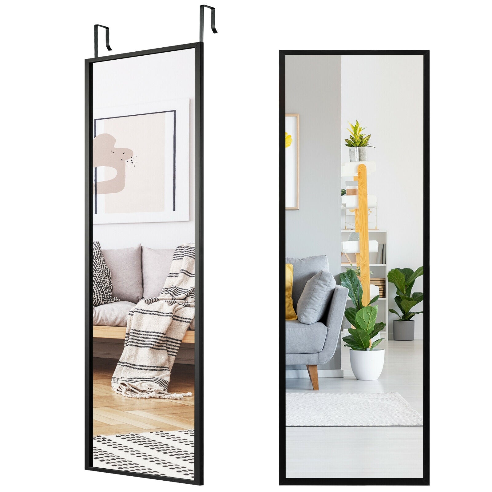 Full Length Metal Door Mirror with Adjustable Hook by DirectDeals
