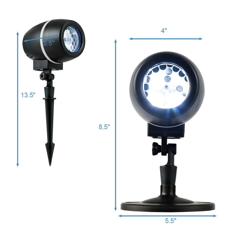 Outdoor Waterproof Christmas Snowflake LED Projector Lights with Remote Control by DirectDeals