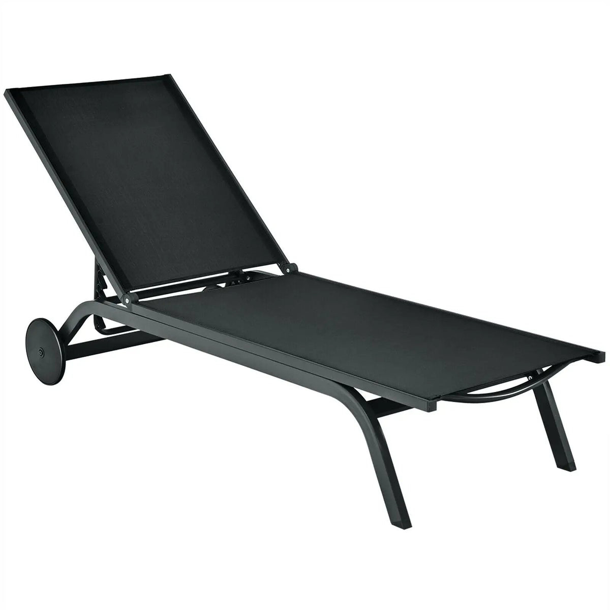 Aluminum Fabric Outdoor Patio Lounge Chair with Adjustable Reclining by DirectDeals