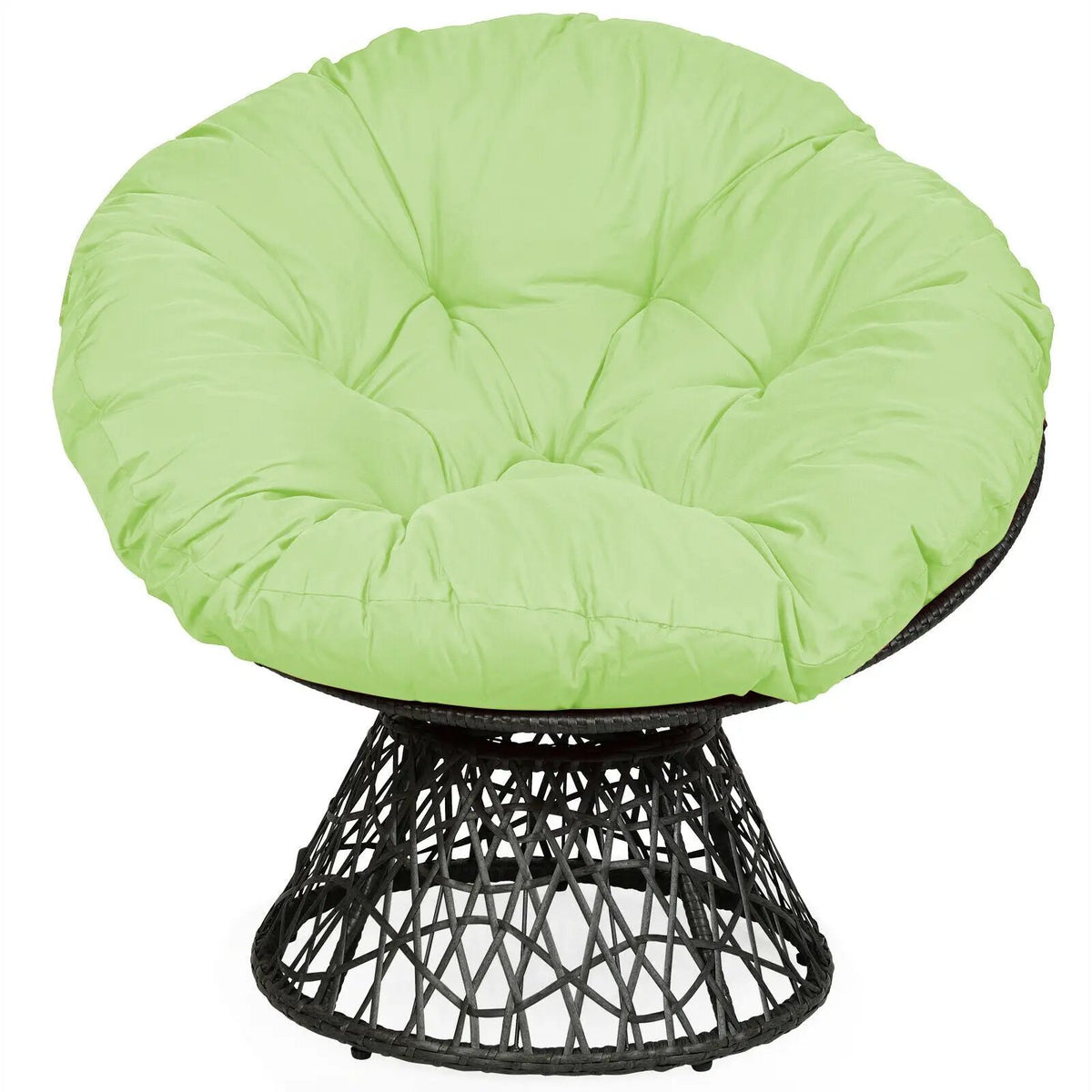 Rattan Papasan Chair Ergonomic 360-degree Swivel Soft Cushion Garden by DirectDeals