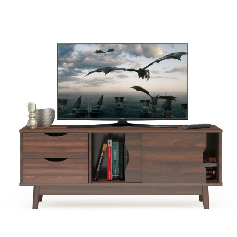 TV Stand for TV up to 60 Inch Media Console Table Storage with Doors by DirectDeals