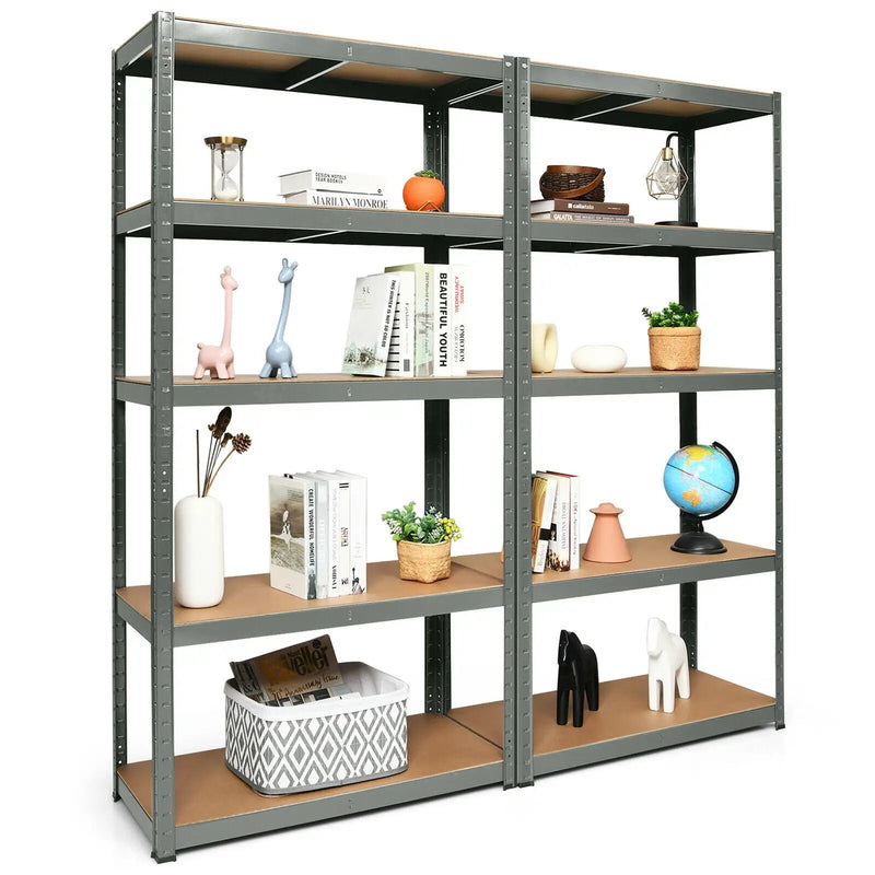 2 Pcs Storage Shelves Garage Shelving Units Tool Utility Shelves by DirectDeals
