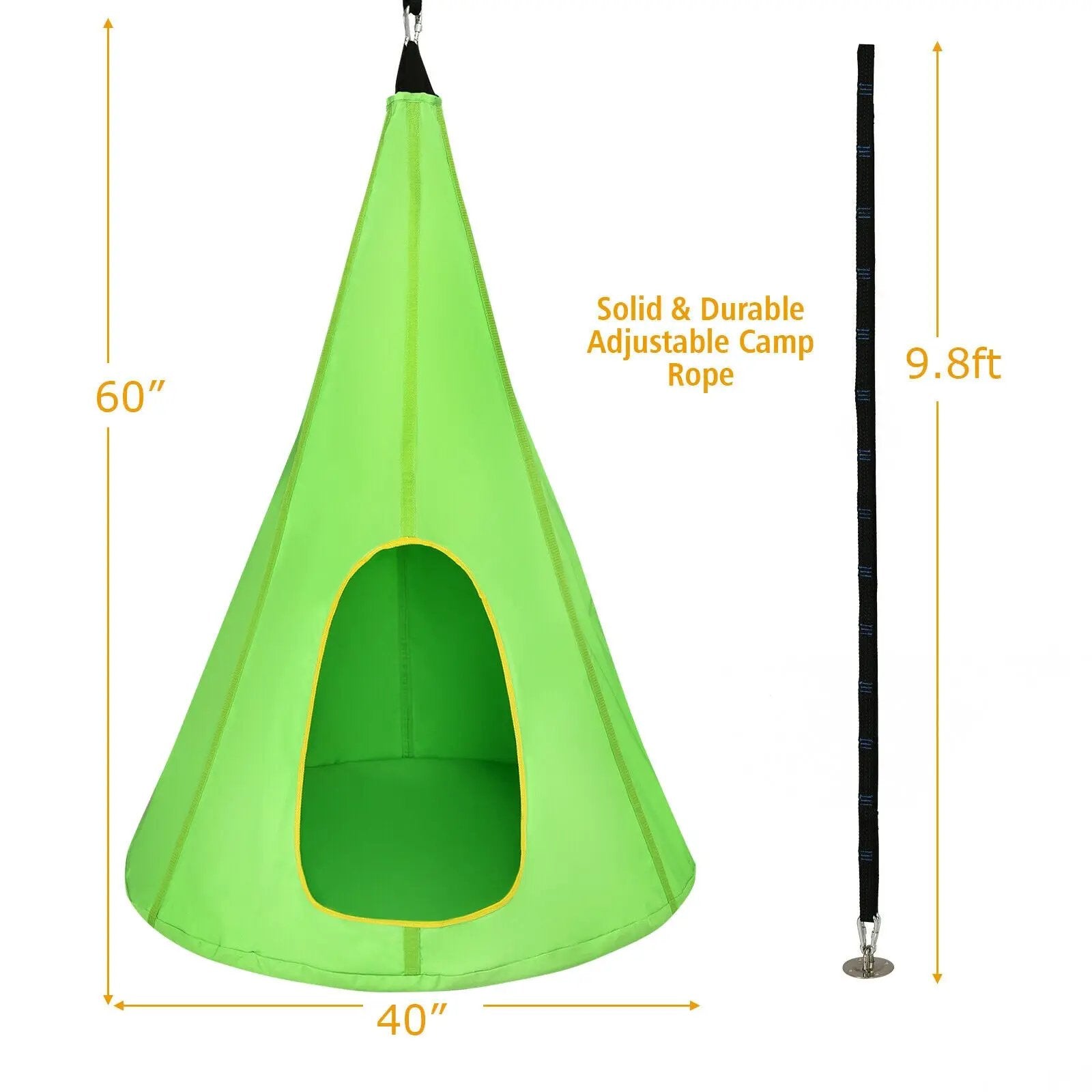 40 Inch Kids Nest Swing Chair Hanging Hammock Seat for Indoor Outdoor by DirectDeals