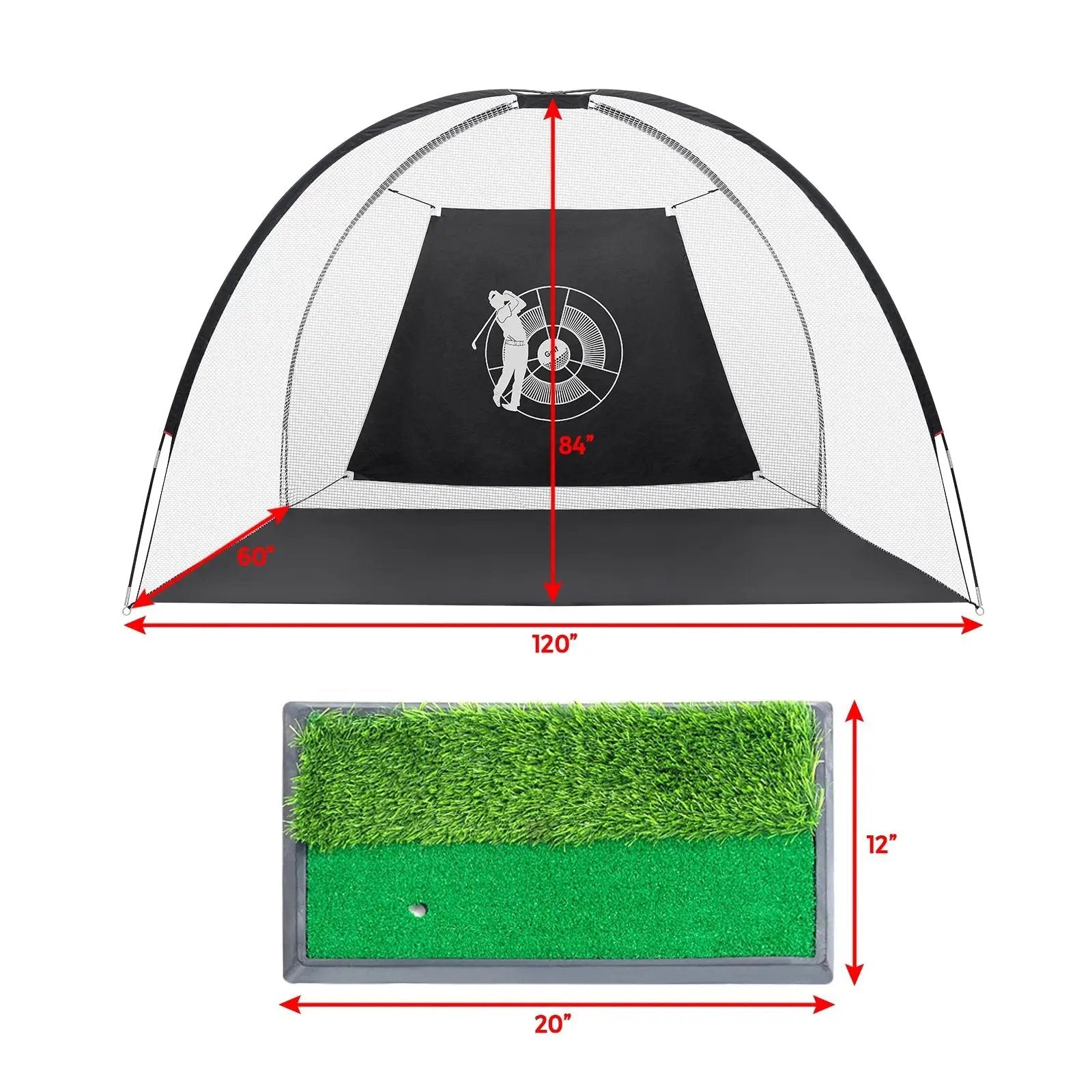 3-in-1 Portable 10 Feet Golf Practice Set by DirectDeals