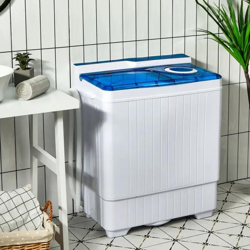 26 Pound Portable Semi-automatic Washing Machine with Built-in Drain Pump by DirectDeals