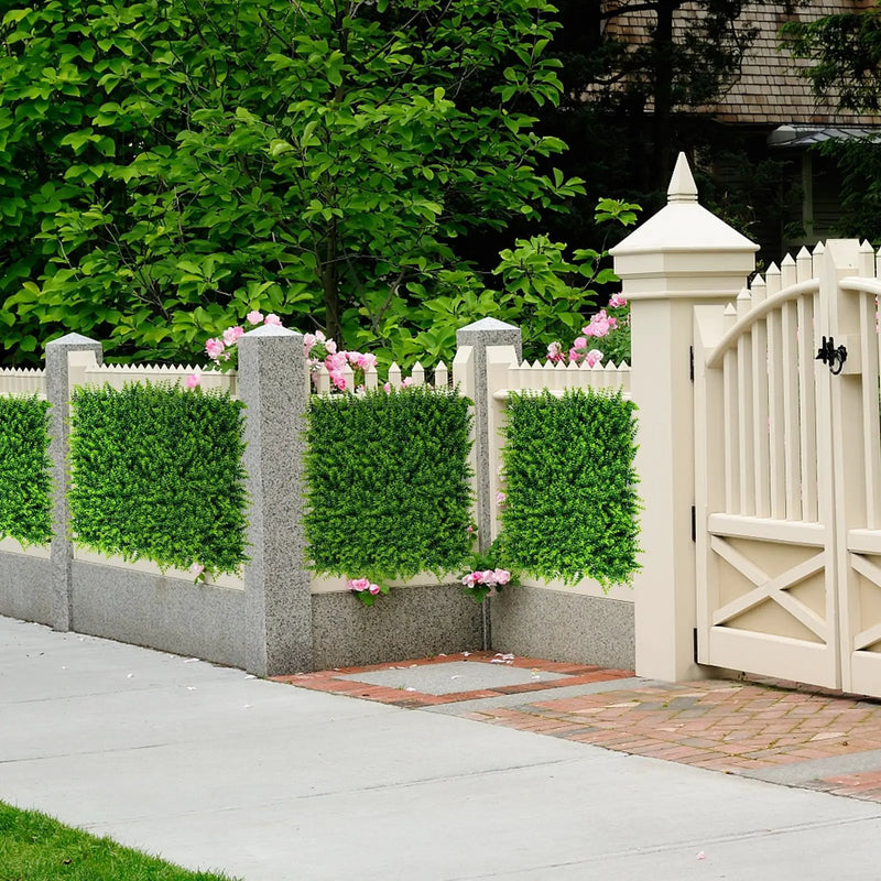 12 Pieces 16 x 24 Inch Artificial Eucalyptus Hedge Plant Privacy Fence Panels by DirectDeals