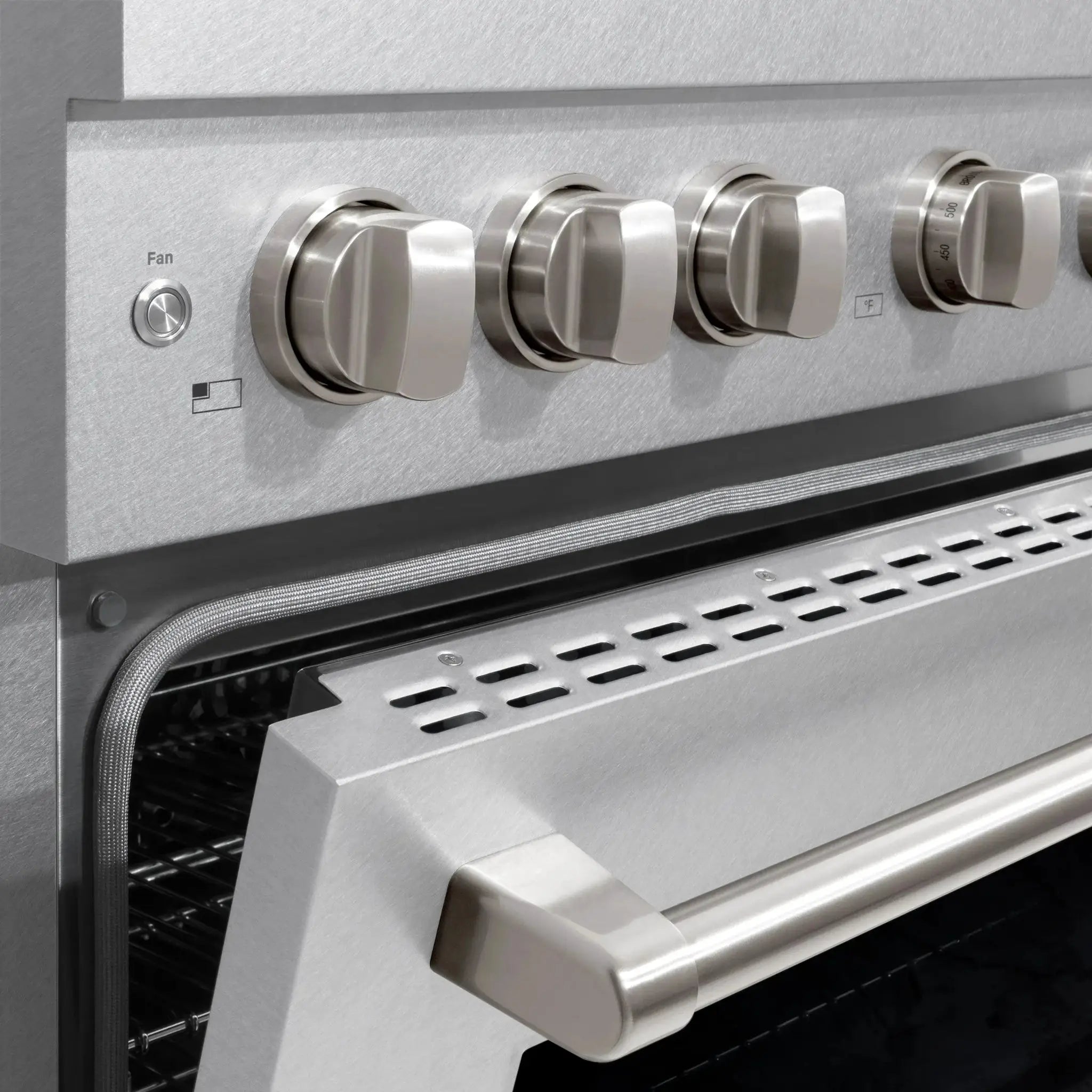 ZLINE 36"Paramount Dual Fuel Range DuraSnow® Stainless Steel SDRS-36 by Farmhouse Kitchen and Bath