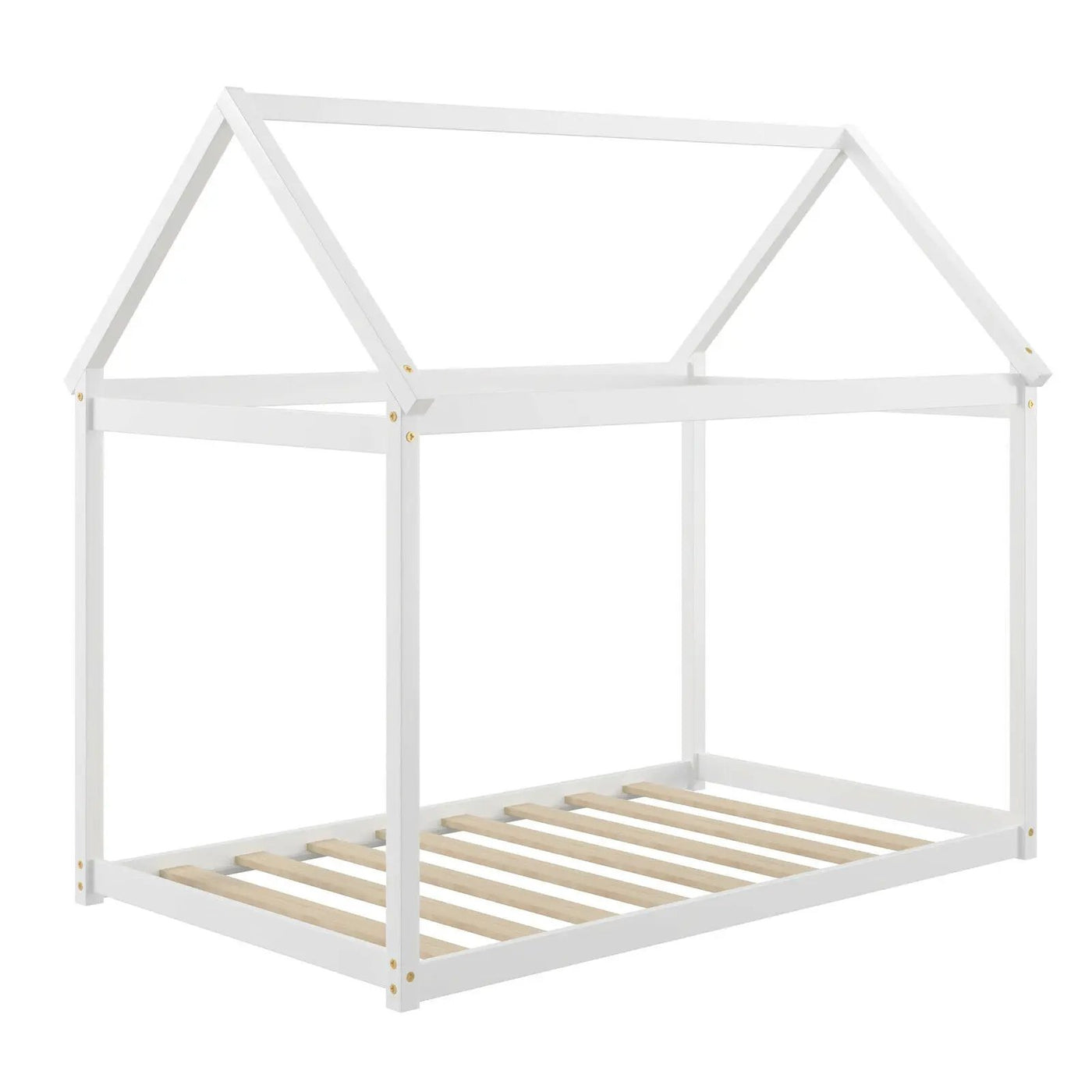Stable Kids Platform Floor Bed with Roof an by DirectDeals