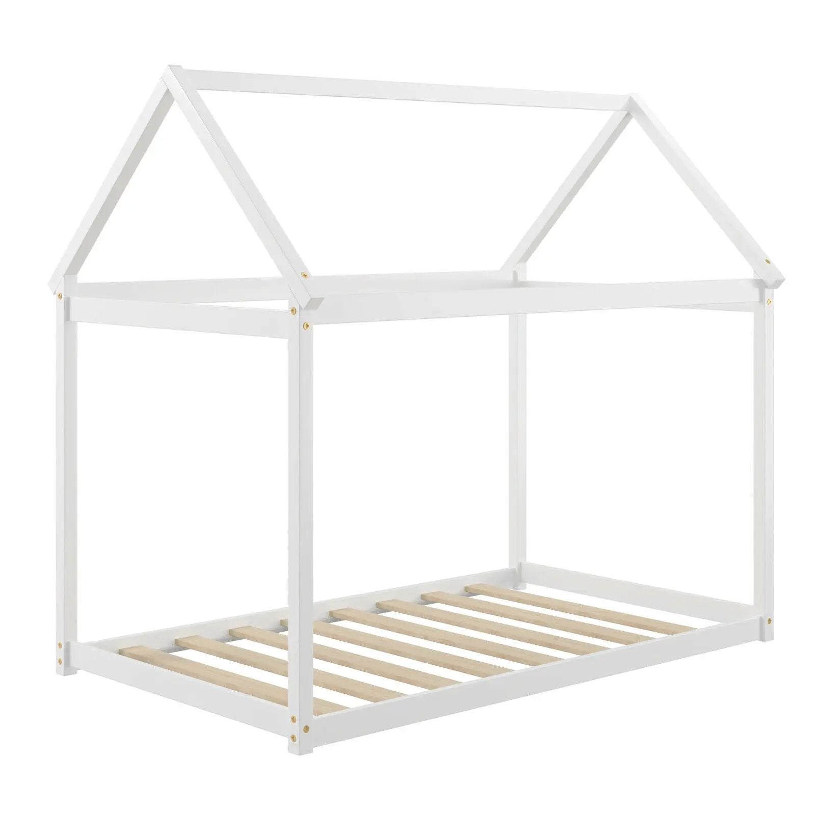 Stable Kids Platform Floor Bed with Roof an by DirectDeals