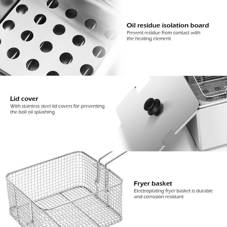 3400W Commercial Electric Fryer Dual Tank by DirectDeals