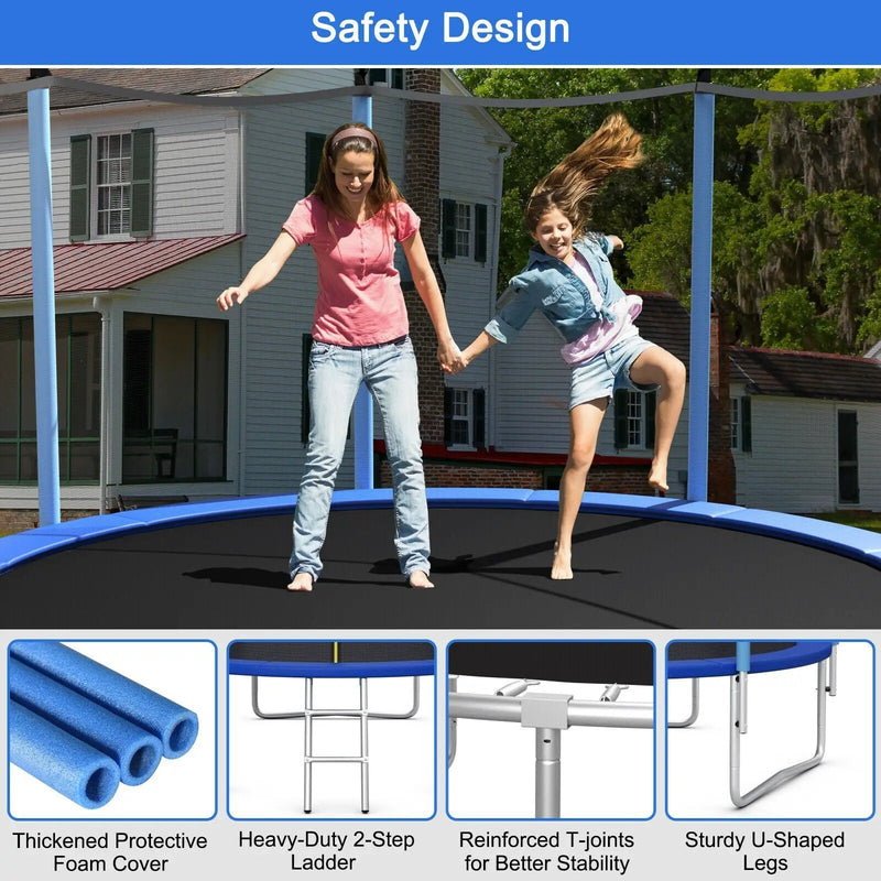 Outdoor Trampoline with Safety Closure Net by DirectDeals