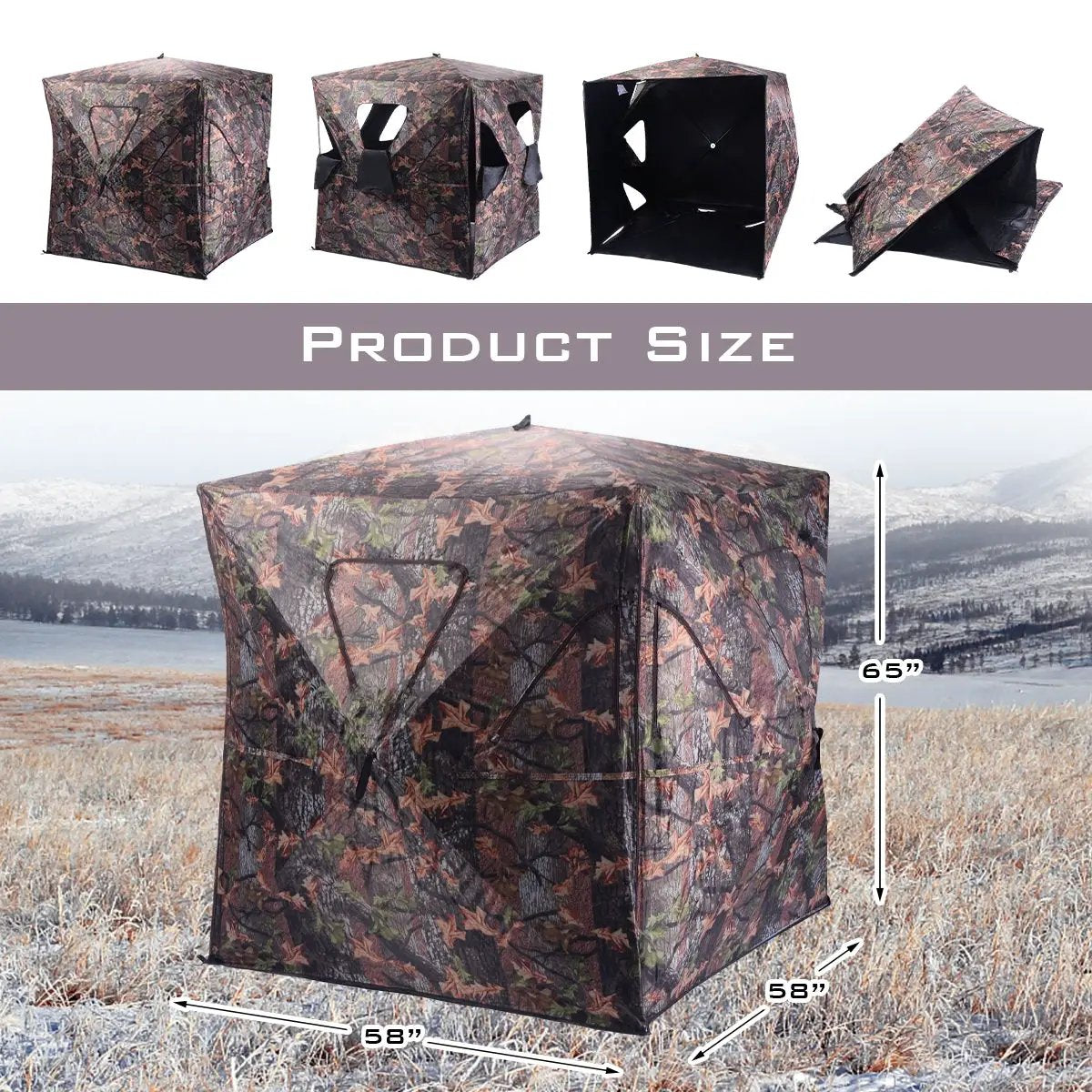 Ground Hunting Blind Portable Deer Pop Up Camo Hunter by DirectDeals