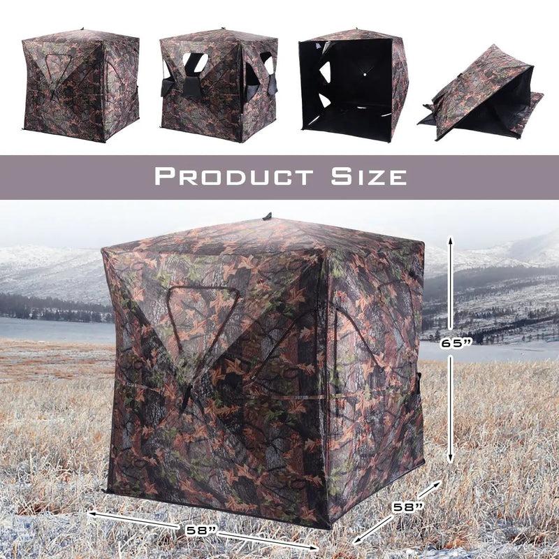 Ground Hunting Blind Portable Deer Pop Up Camo Hunter by DirectDeals
