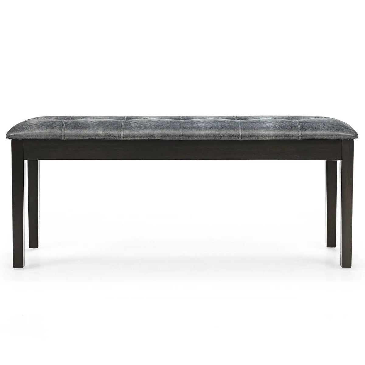 Upholstered Dining Room PU Bench Solid Wood Button Tufted by DirectDeals