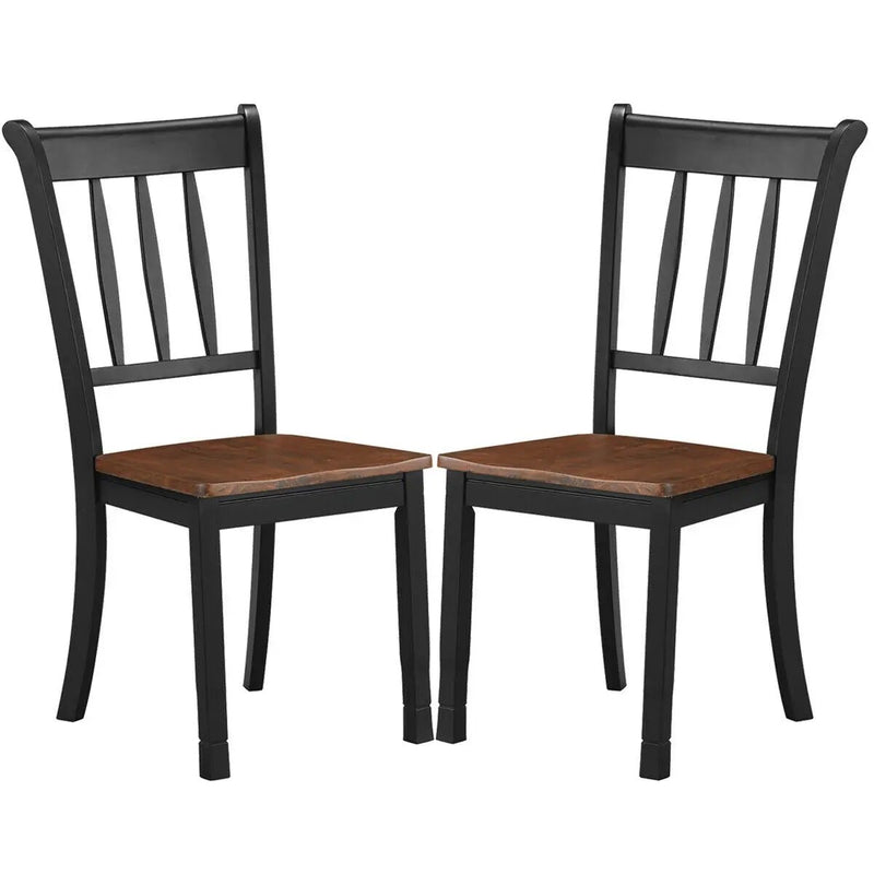 2 Pieces Solid Whitesburg Spindle Back Wood Dining Chairs by DirectDeals