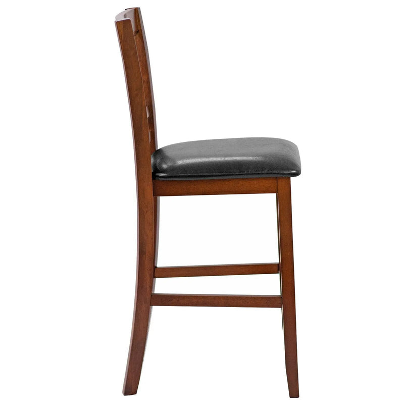 Counter Height Bar Stools 25 Inch - Set of 2 with PU Leather by DirectDeals