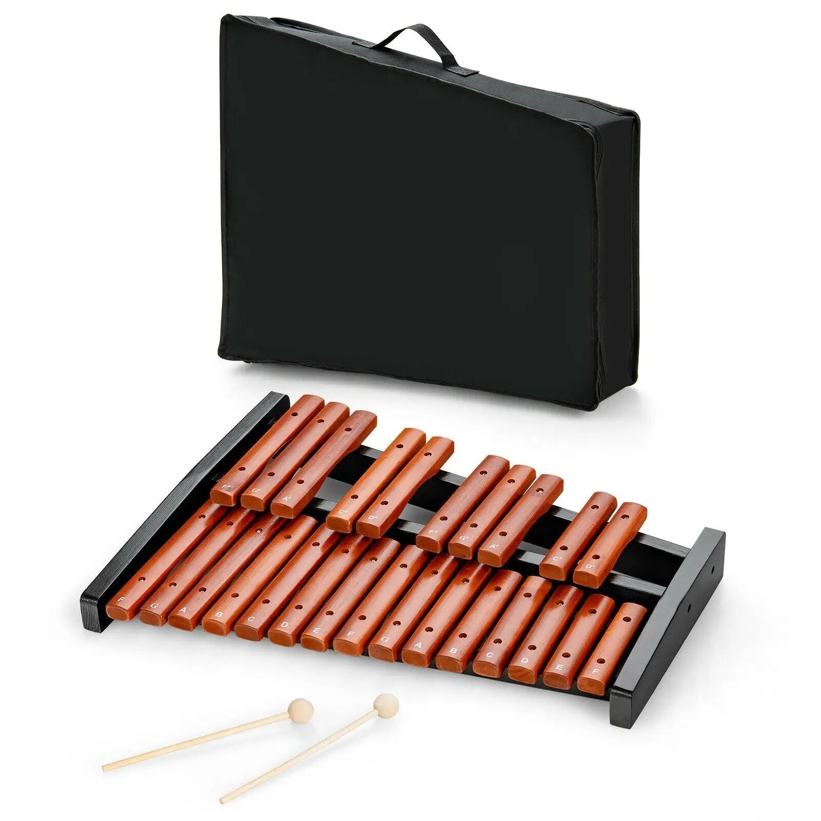 25 Notes Xylophone Wooden Percussion Educational Instrument with 2 Mallets by DirectDeals