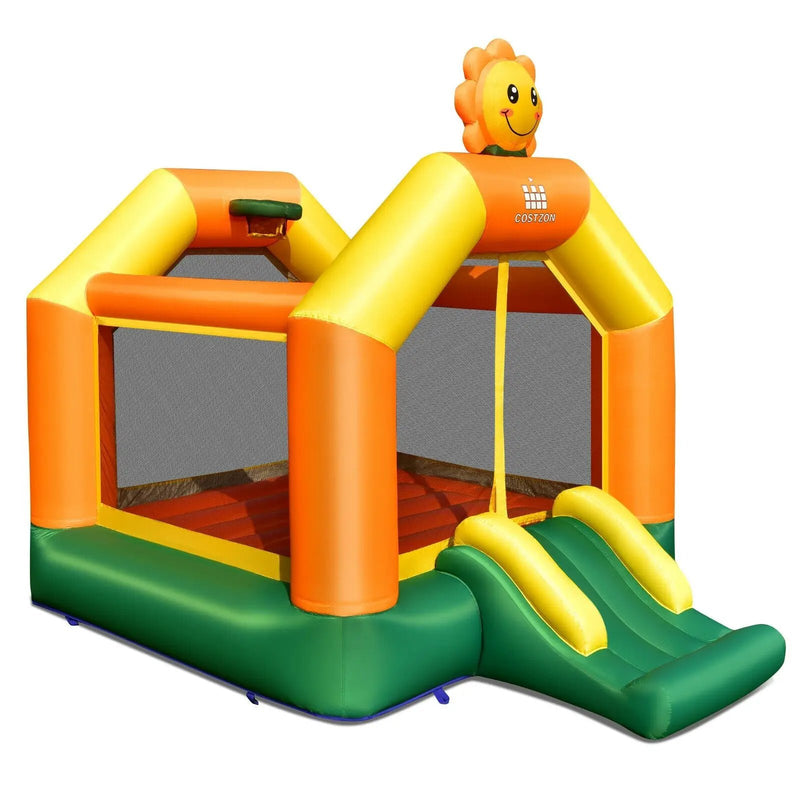 Kids Inflatable Bounce Jumping Castle House with Slide without Blower by DirectDeals