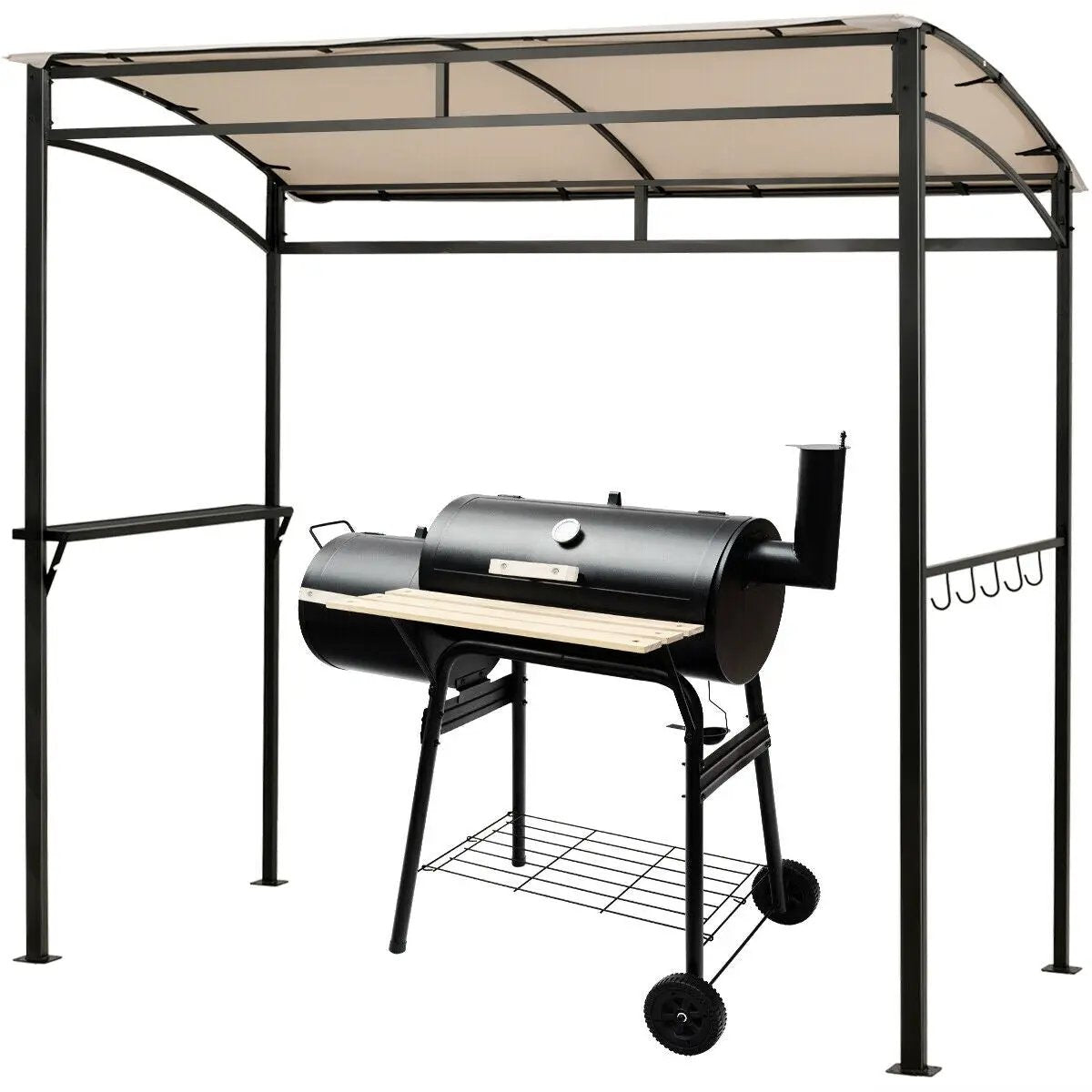 7 x 4.5 Feet Grill Gazebo Outdoor Patio Garden BBQ Canopy Shelter-Brown by DirectDeals