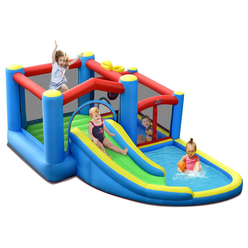 Inflatable Kids Water Slide Bounce Castle with 480W Blower by DirectDeals
