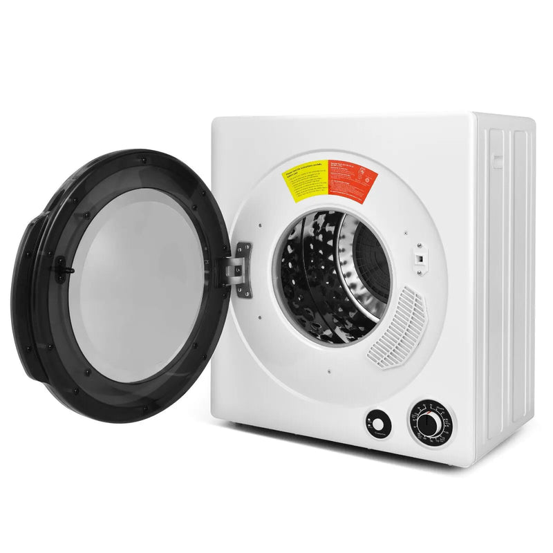 Compact Electric Tumble Laundry Dryer with Stainless Steel Tub-White by DirectDeals