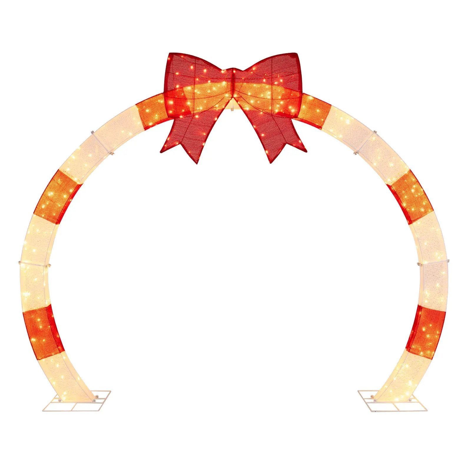 10.4 Feet Christmas Archway with Large Bow and LED Lights by DirectDeals
