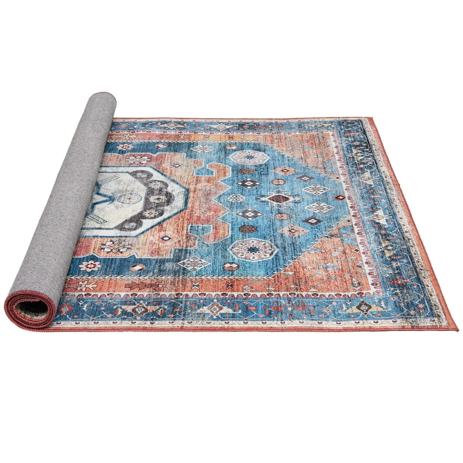 5 x 7 Inch Non-Shedding Distressed Vintage Indoor Area Rug by DirectDeals