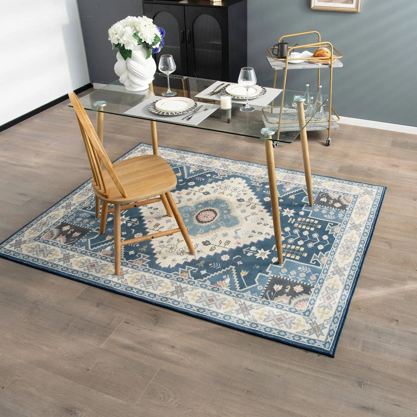 Faux Wool Fabric Area Rugs Doormat by DirectDeals