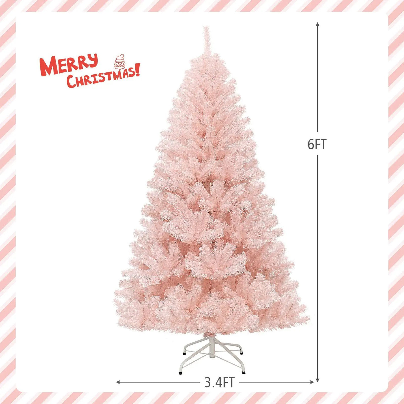 6/7 Feet Artificial Christmas Tree Hinged Full Fir Tree by DirectDeals