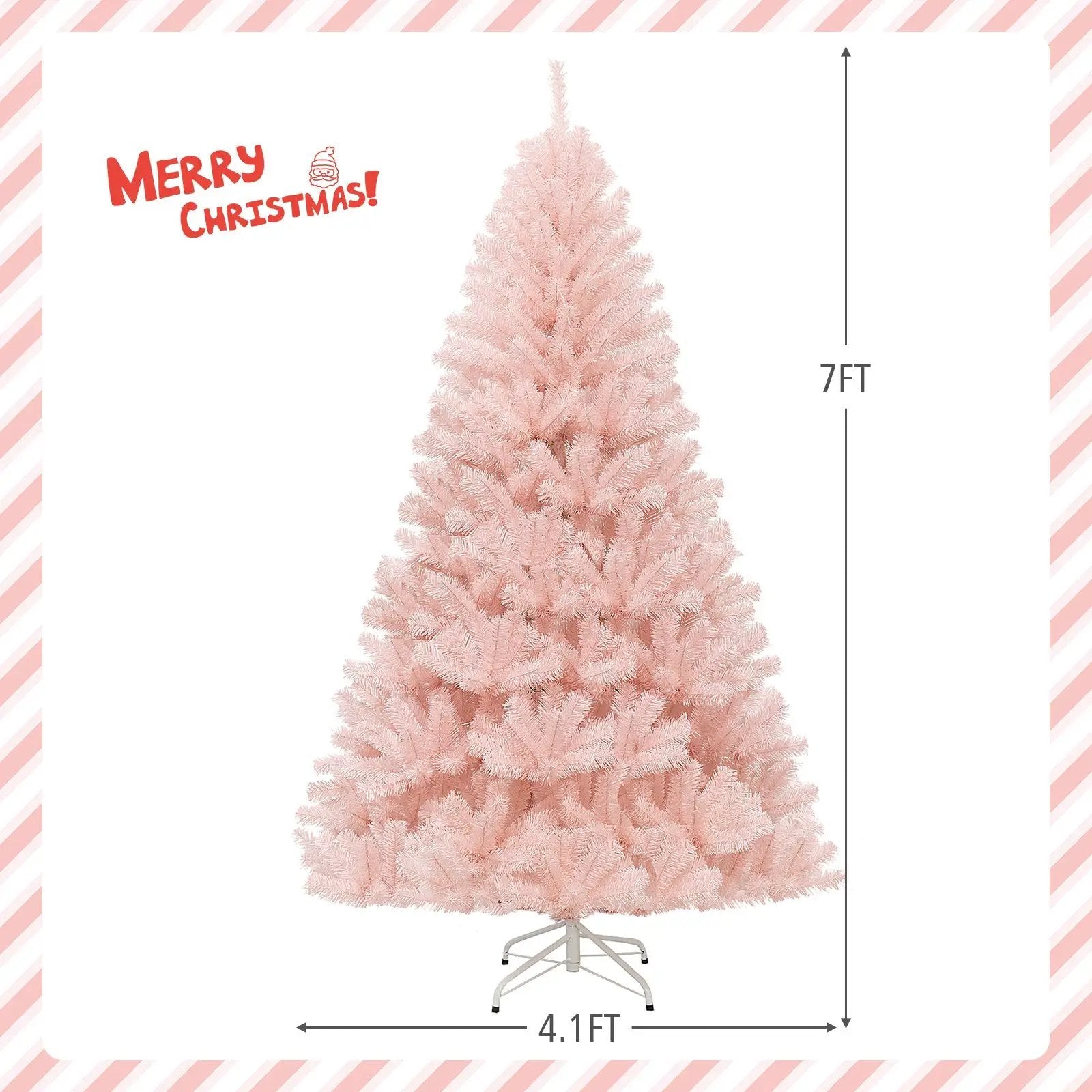 6/7 Feet Artificial Christmas Tree Hinged Full Fir Tree by DirectDeals