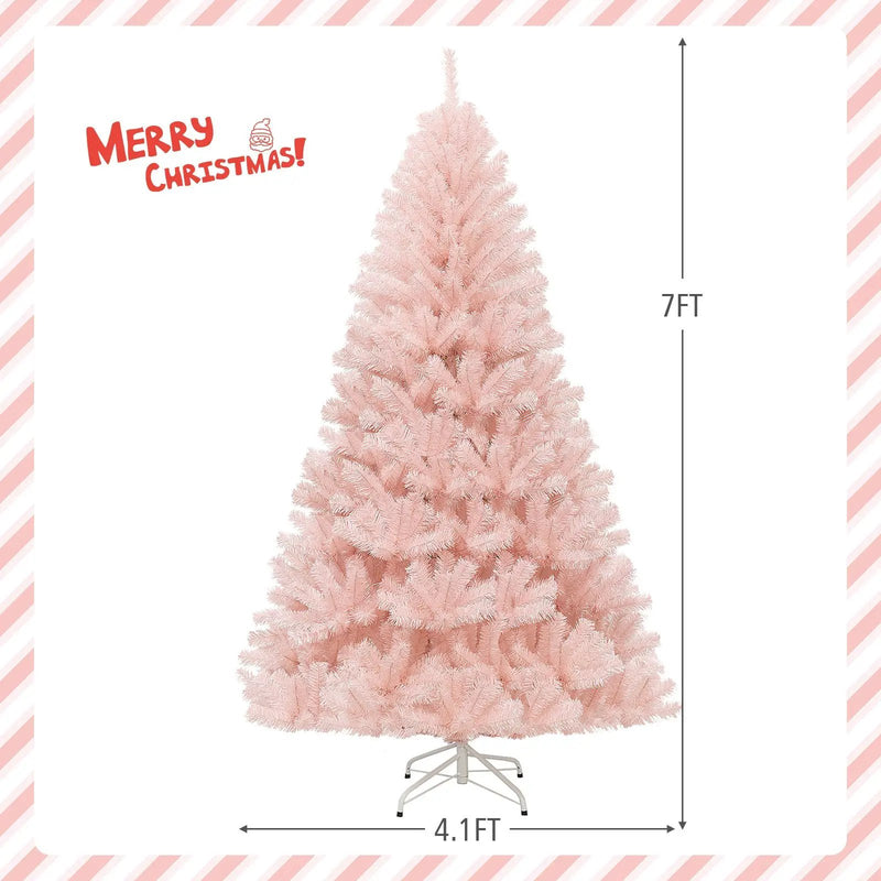 6/7 Feet Artificial Christmas Tree Hinged Full Fir Tree by DirectDeals