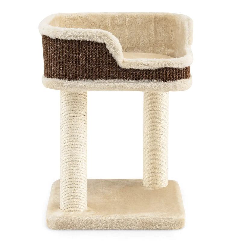 Multi-Level Cat Climbing Tree with Scratching Posts and Large Plush Perch by DirectDeals