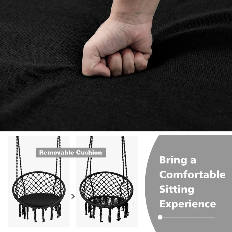 Cushioned Hammock Swing Chair with Hanging Kit by DirectDeals