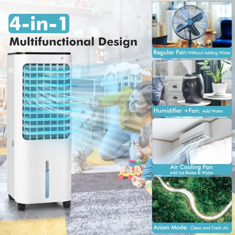 4-in-1 Air Cooler - 12L Tank & 4 Ice Packs by DirectDeals