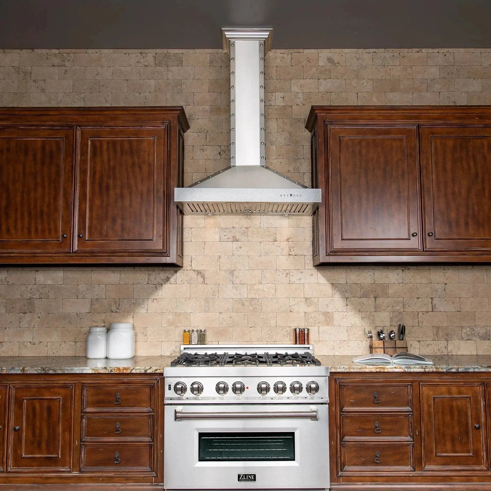 ZLINE 36" Designer Series Stainless Island Range Hood, KB2i-4SSXS-36 by Farmhouse Kitchen and Bath