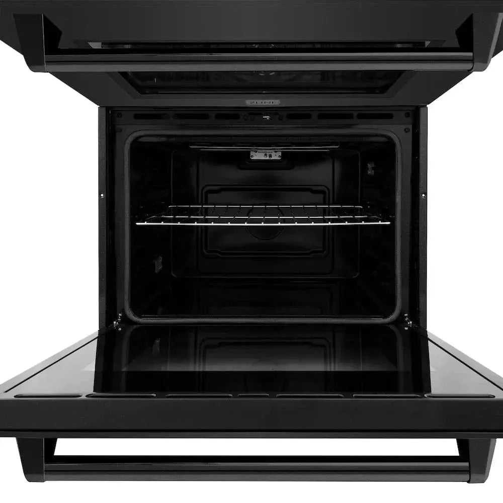 ZLINE 30"Professional True Convection Double Wall Oven, Air Fry, Self Clean Black Stainless Steel WADB-30 by Farmhouse Kitchen and Bath
