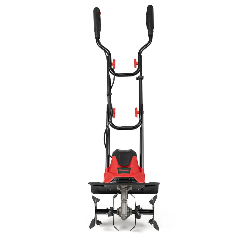 10 Amp Powerful Corded Electric Tiller Cultivator with Safety Lock by DirectDeals