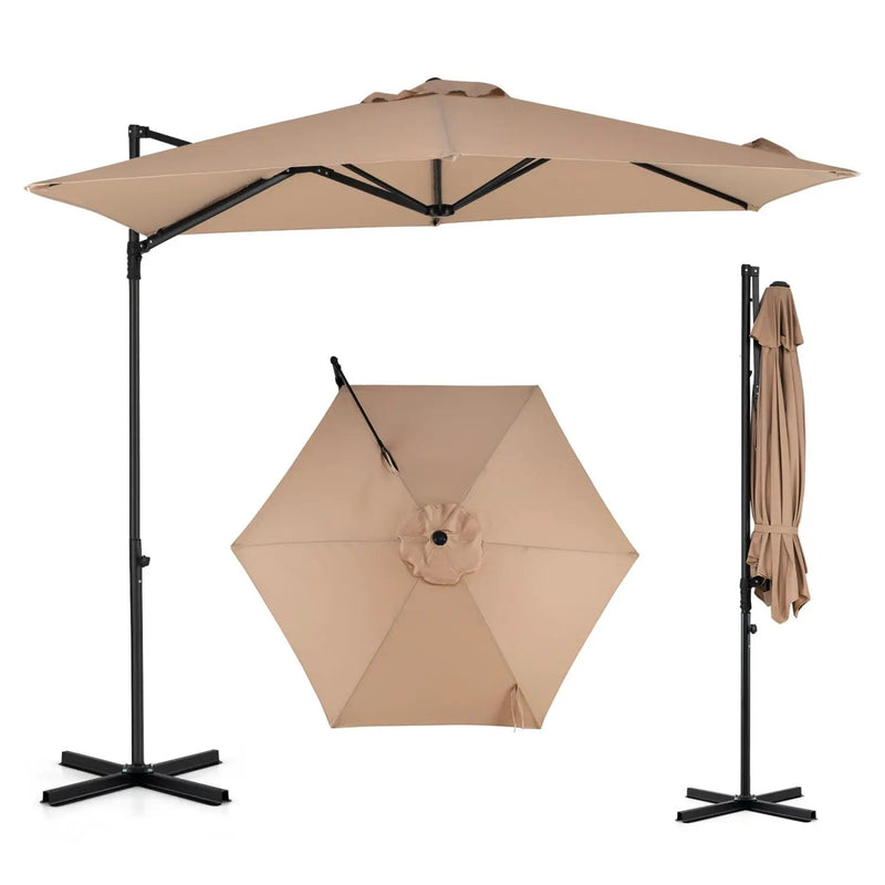 10 FT Cantilever Patio Umbrella with 360° Rotation by DirectDeals