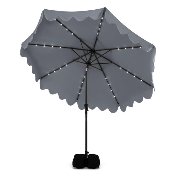 10 FT Outdoor Patio Umbrella with Solar LED Lights and Weighted Base, photo 2 of 5
