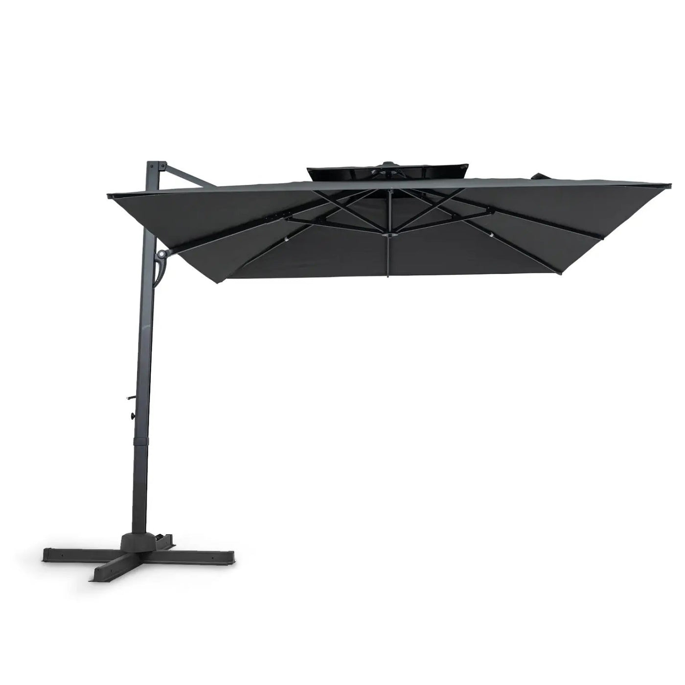 10 FT Patio Cantilever Umbrella with 360° Rotation and 8 Sturdy Ribs for Backyard by DirectDeals