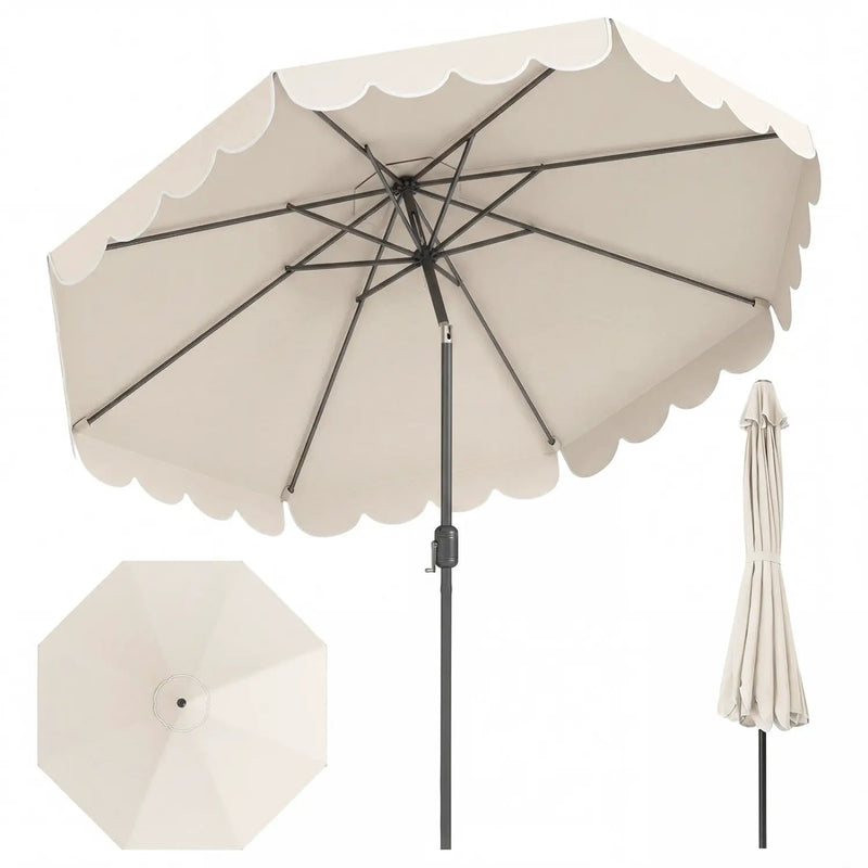 10 FT Patio Umbrella with Push Button Tilt and Crank by DirectDeals