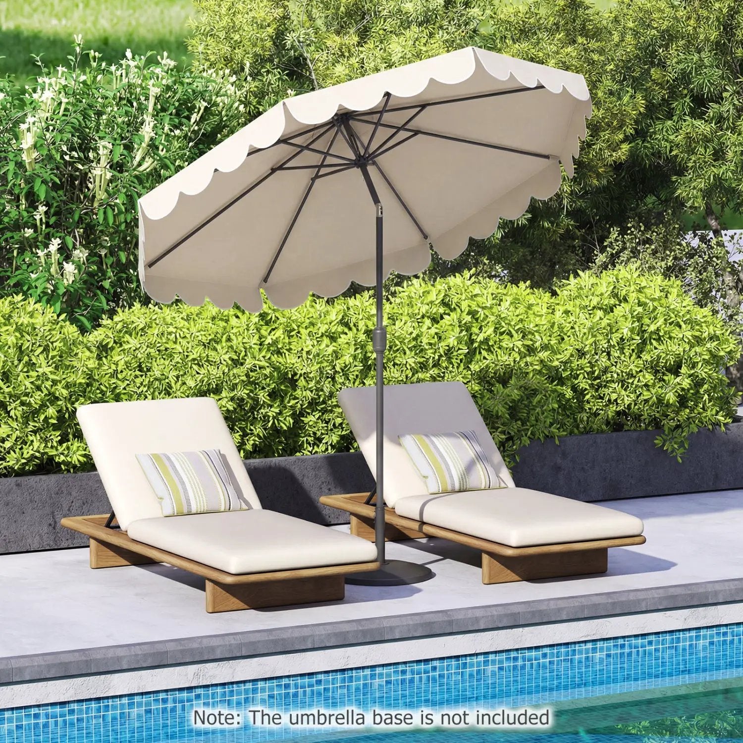10 FT Patio Umbrella with Push Button Tilt and Crank by DirectDeals