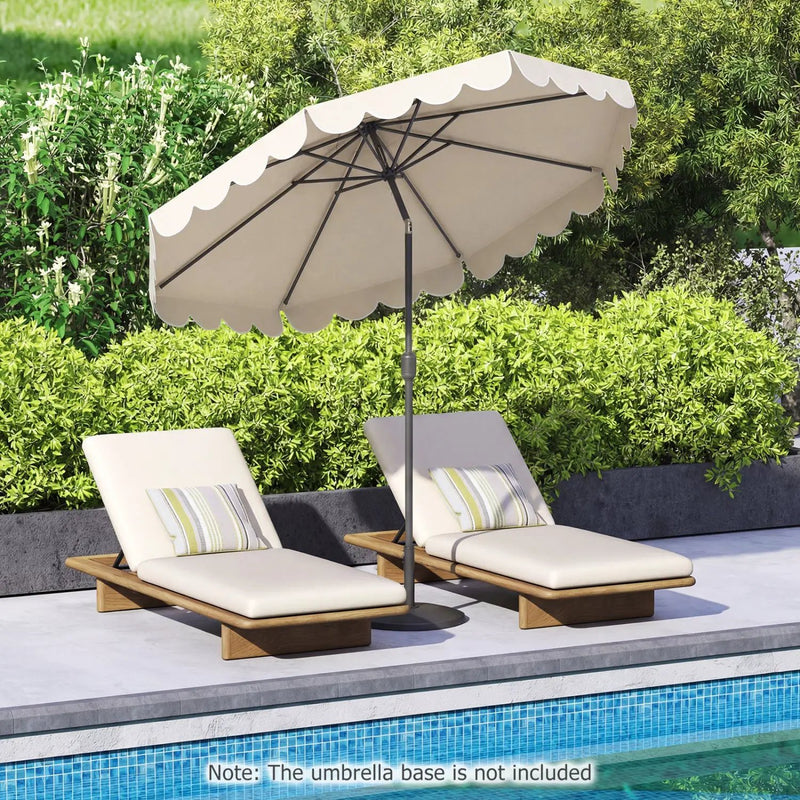 10 FT Patio Umbrella with Push Button Tilt and Crank by DirectDeals