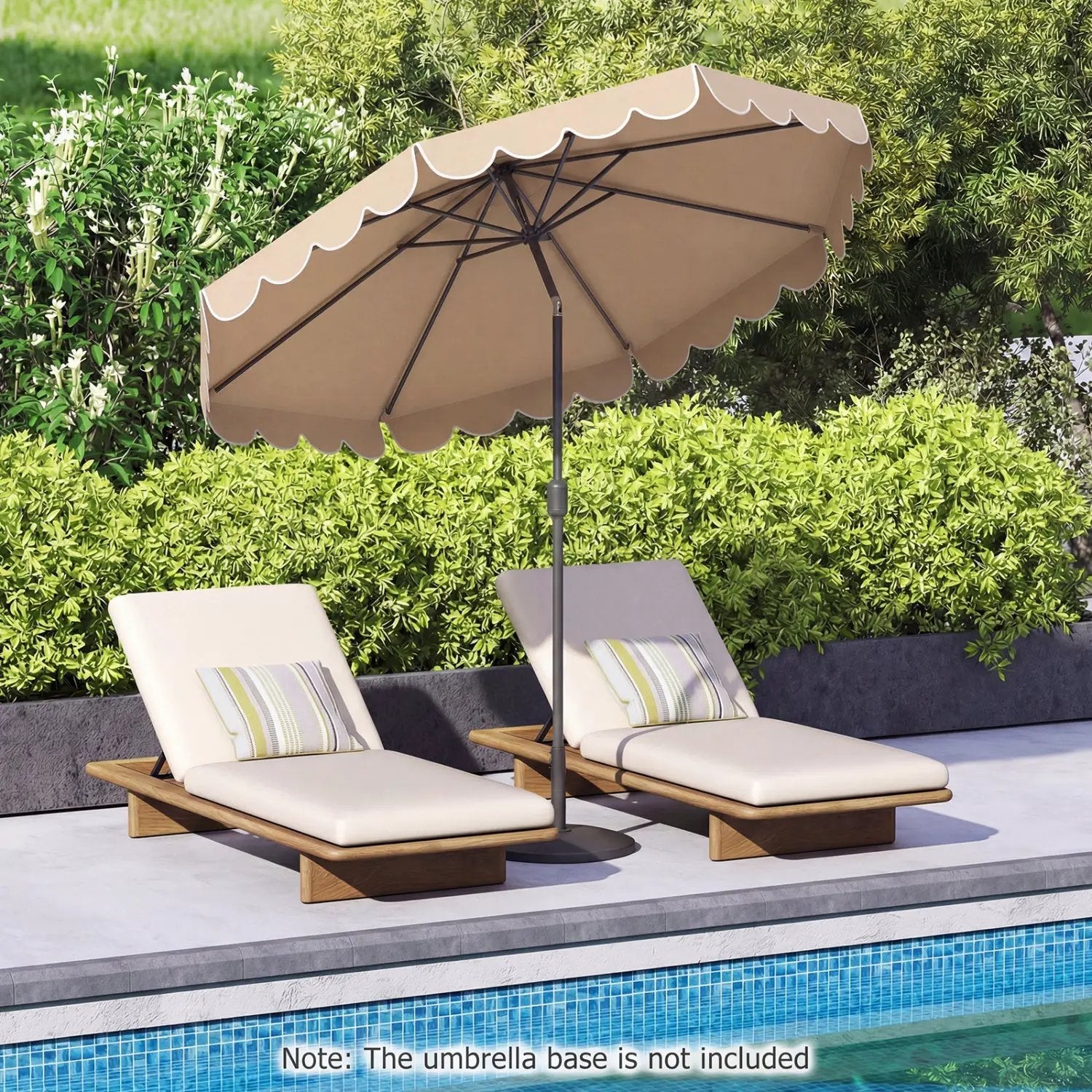 10 FT Patio Umbrella with Push Button Tilt and Crank by DirectDeals