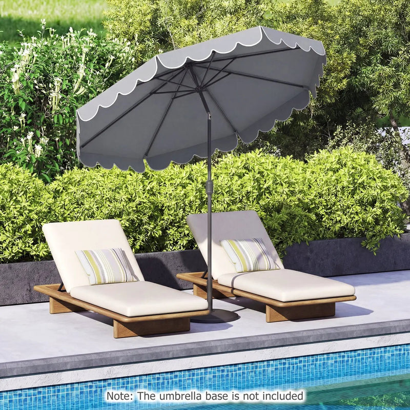 10 FT Patio Umbrella with Push Button Tilt and Crank by DirectDeals