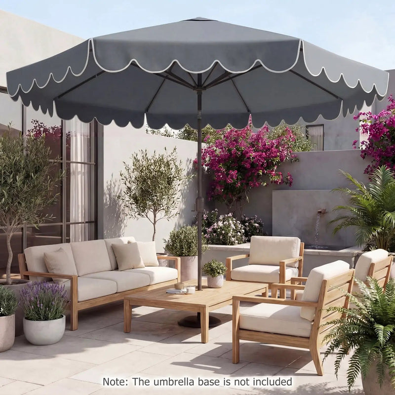 10 FT Patio Umbrella with Push Button Tilt and Crank by DirectDeals