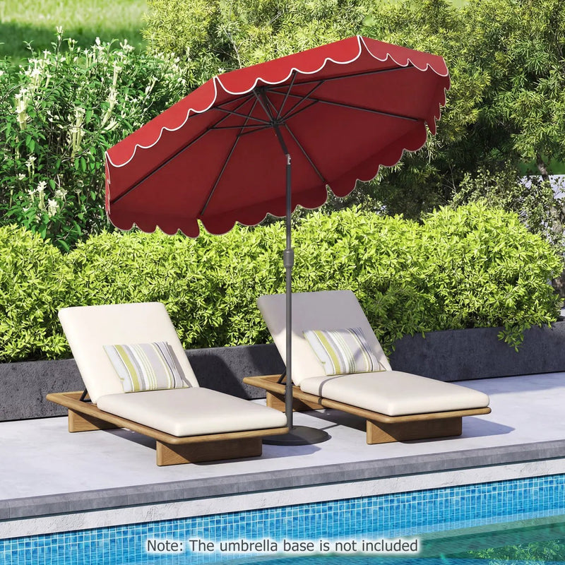 10 FT Patio Umbrella with Push Button Tilt and Crank by DirectDeals