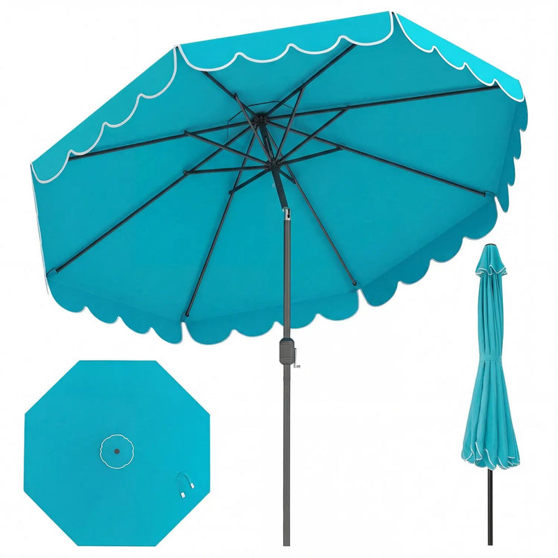10 FT Patio Umbrella with Push Button Tilt and Crank by DirectDeals