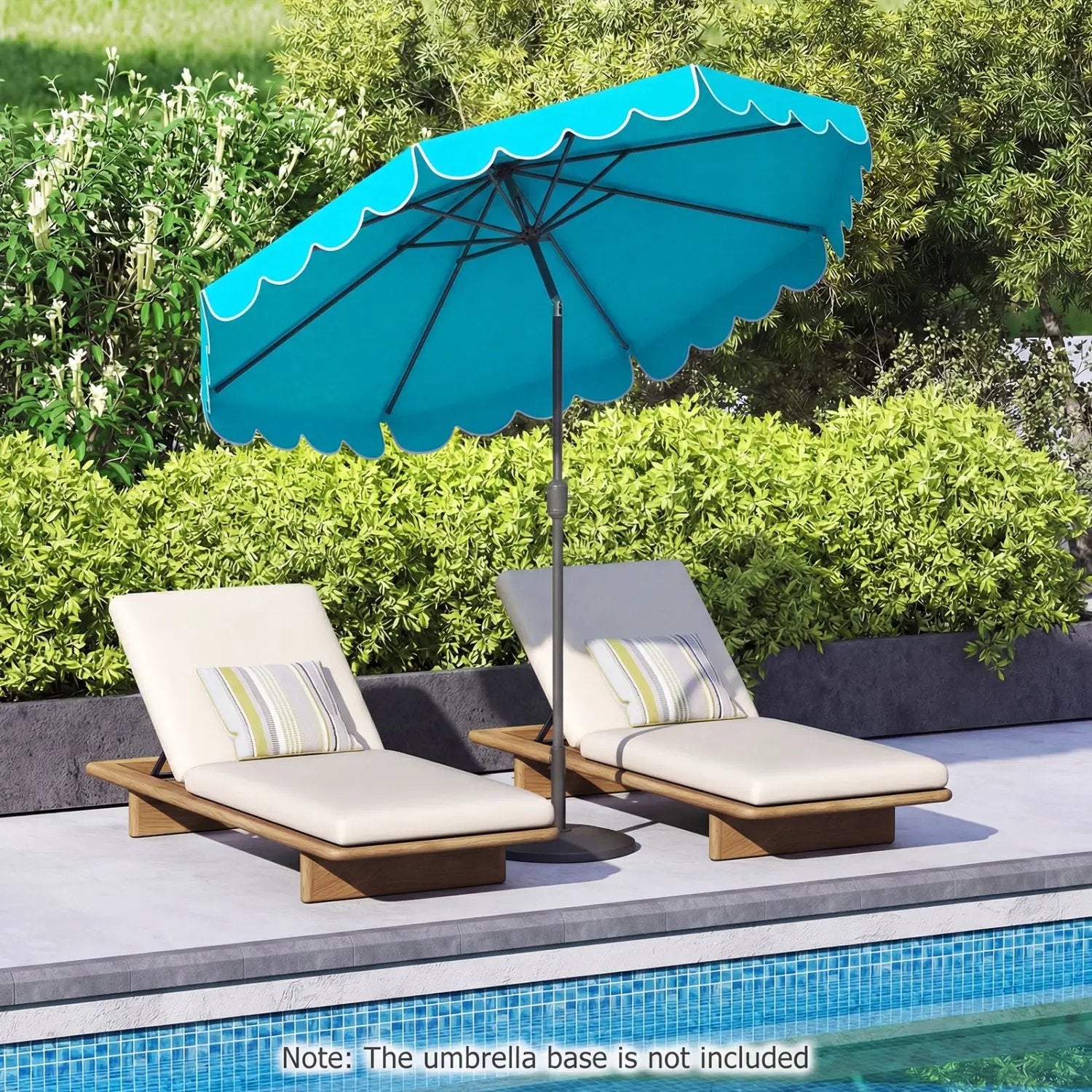 10 FT Patio Umbrella with Push Button Tilt and Crank by DirectDeals