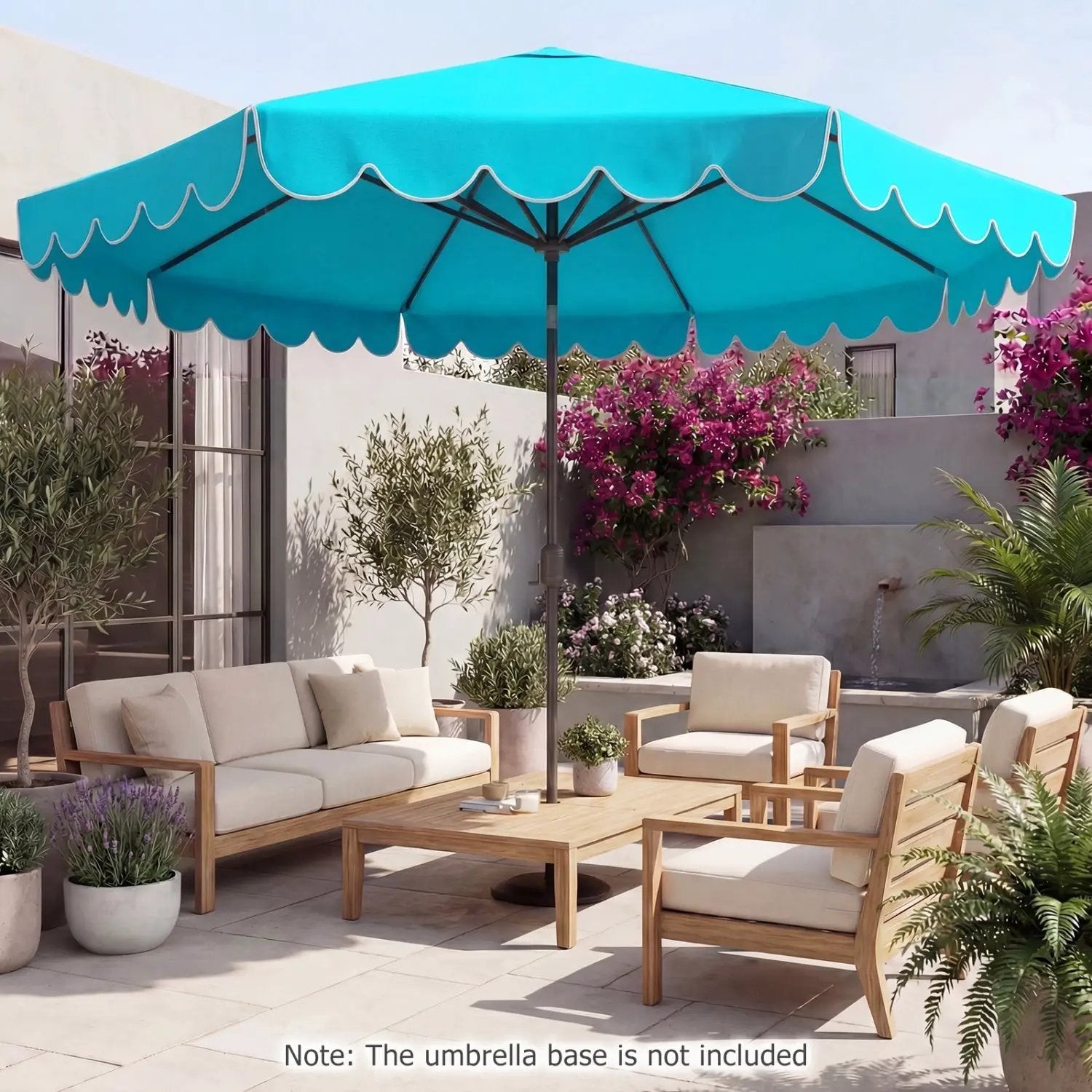 10 FT Patio Umbrella with Push Button Tilt and Crank by DirectDeals
